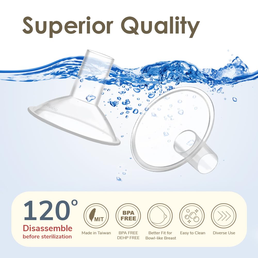 Breast Pump flange Crater Series 16mm Two-Piece