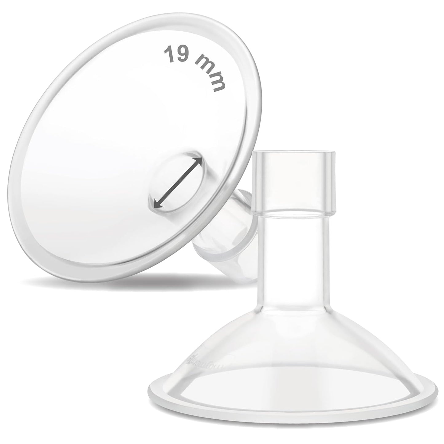 Breast Pump flange Crater Series 19 mm (2)Two-Piece