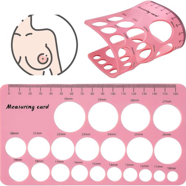 Nipple Ruler, Flange Sizing Measurement Tool, Soft Silicone Flange Size Measuring tool